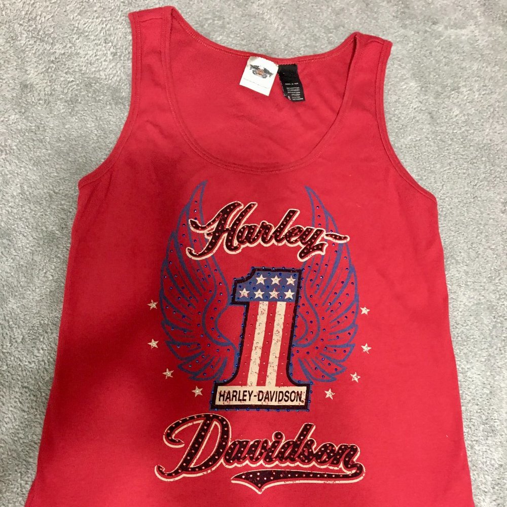 Harley Davidson Women's Red 1 Tank Top XL